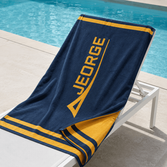 JEORGE Jacquard Beach Towel – Premium 600GSM Cotton Luxury - JeorgeSports