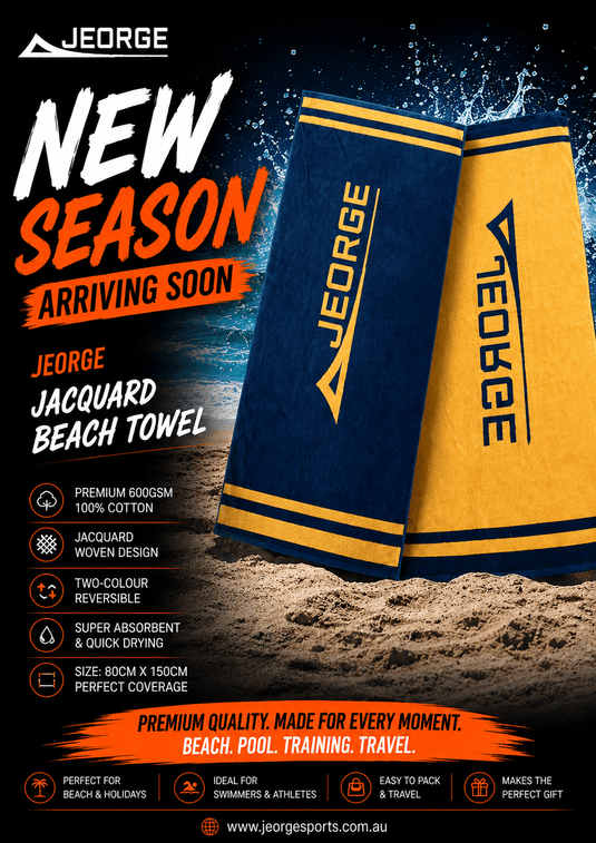 JEORGE Jacquard Beach Towel – Premium 600GSM Cotton Luxury - JeorgeSports