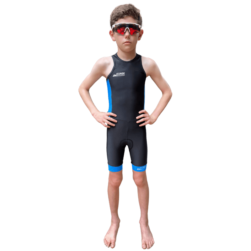 Load image into Gallery viewer, JEORGE Kids Junior Unisex Triathlon Suit, Ages 8 to 14, one piece racing suit - JeorgeSports

