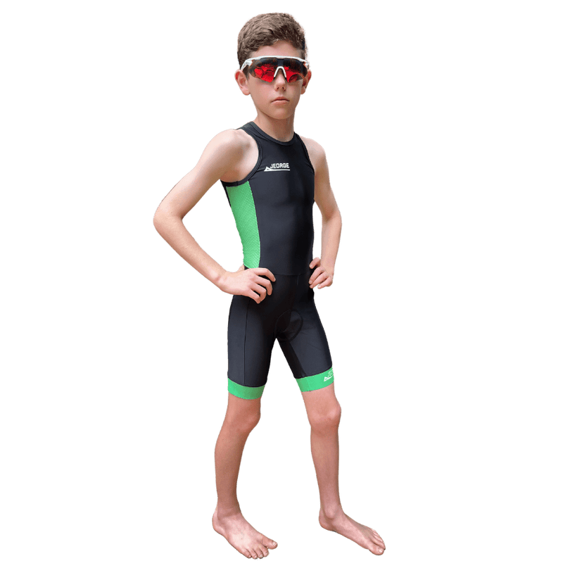 Load image into Gallery viewer, JEORGE Kids Junior Unisex Triathlon Suit, Ages 8 to 14, one piece racing suit - JeorgeSports
