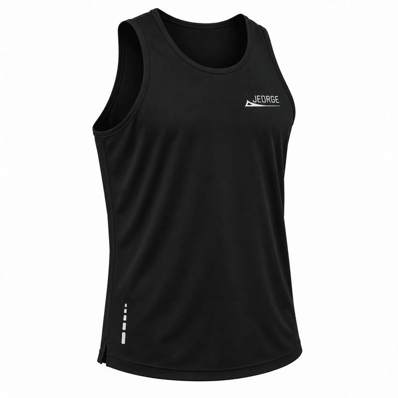 Load image into Gallery viewer, JEORGE Men’s Running Singlet – Black - JeorgeSports
