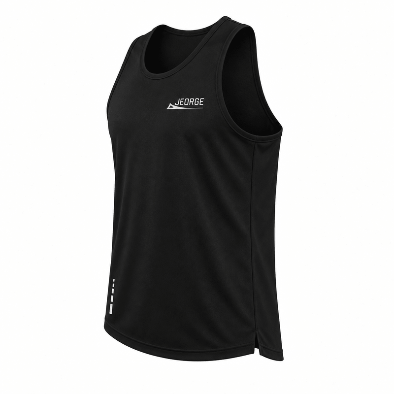 Load image into Gallery viewer, JEORGE Men’s Running Singlet – Black - JeorgeSports
