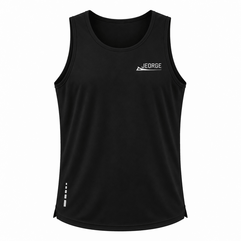 Load image into Gallery viewer, JEORGE Men’s Running Singlet – Black - JeorgeSports
