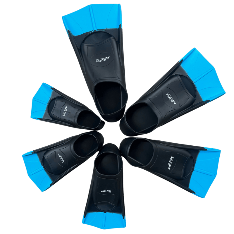 Load image into Gallery viewer, JEORGE Swimming Training Fins Short Blade Sizes For Men, Women And Kids. Includes Travel Mesh Bag - JeorgeSports
