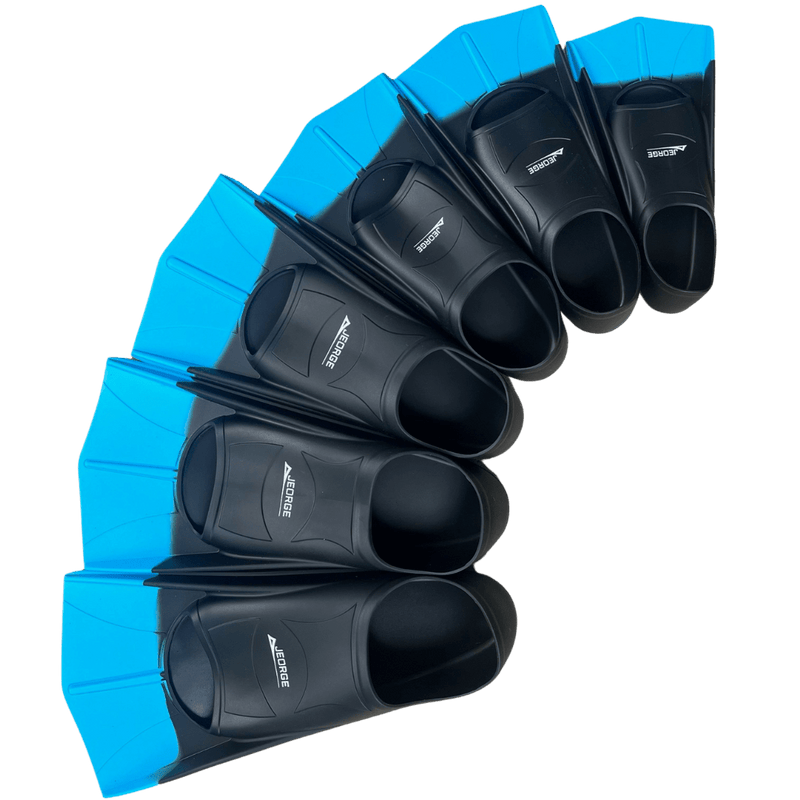 Load image into Gallery viewer, JEORGE Swimming Training Fins Short Blade Sizes For Men, Women And Kids. Includes Travel Mesh Bag - JeorgeSports
