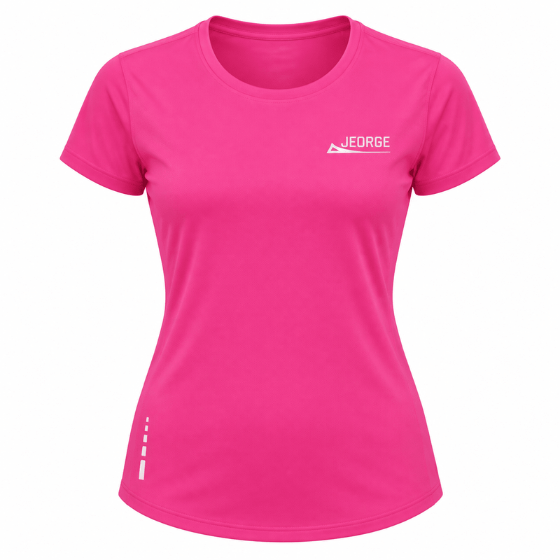 Load image into Gallery viewer, JEORGE Women’s Short Sleeve Running Shirt – Pink - JeorgeSports

