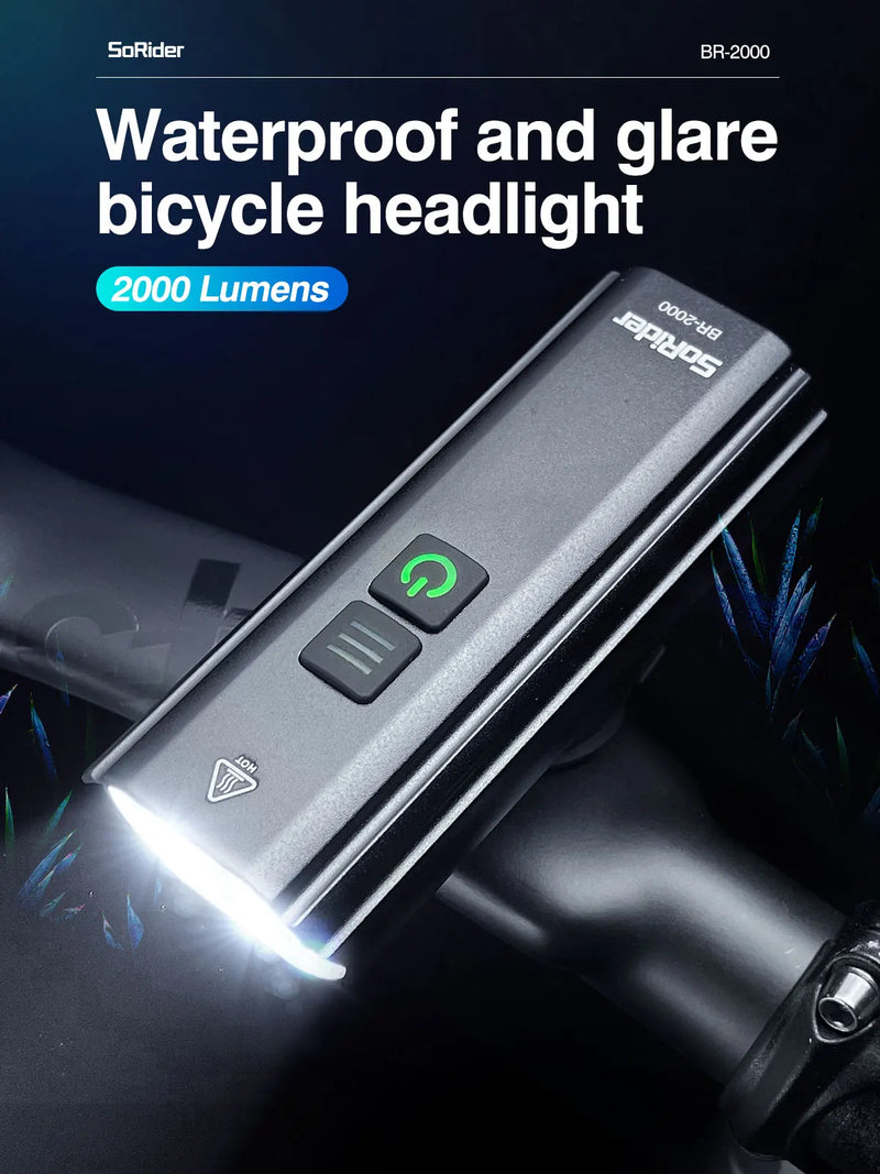 Load image into Gallery viewer, 2000 Lumen Bicycle Light Road &amp; Mountain Bike LED Front Light Headlight
