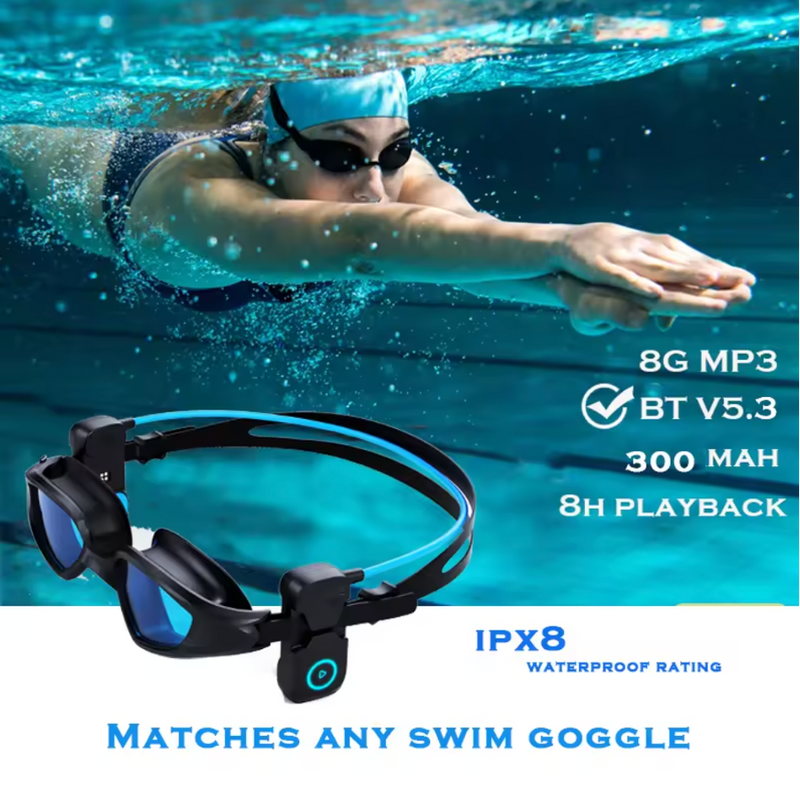 Load image into Gallery viewer, New Arrival X8 Swimming sports Headset Bone Conduction Headphone ipx8 Waterproof with MP3 memory
