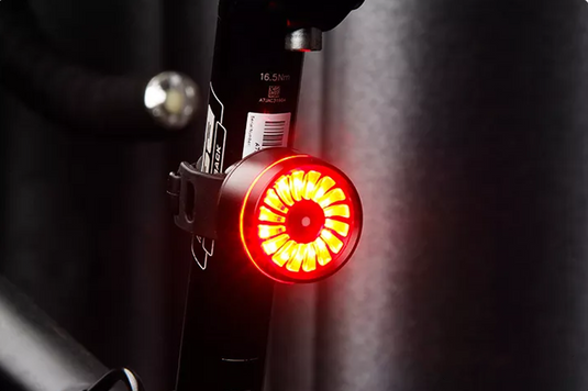 JEORGE Smart Bike Tail Light: Auto On/Off Rear Bicycle Flashlight.