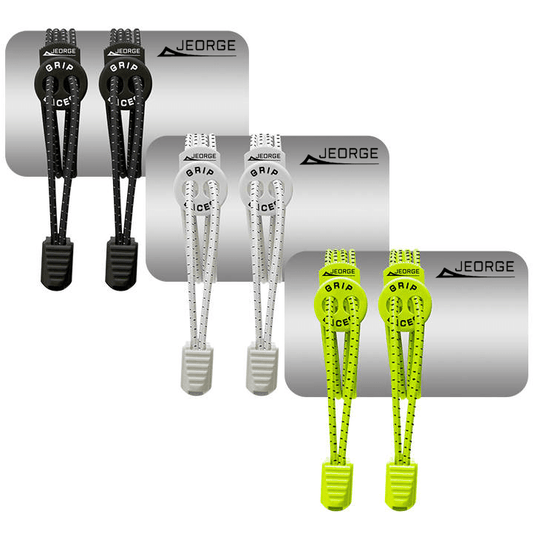JEORGE Grip Laces, 3 Pairs, No Tie Elastic Shoelaces System, One Size Fits All. - JeorgeSports