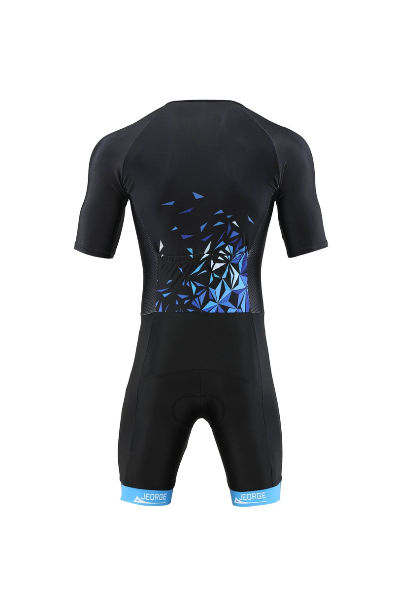Load image into Gallery viewer, JEORGE Men Trisuit, Competitor Triathlon Short Sleeve Aero Tri Suit. - JeorgeSports
