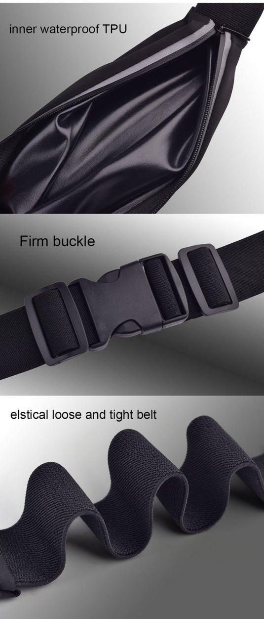 JEORGE Original Slim Running Belt for Women & Men, No Bounce Waist Pack - JeorgeSports