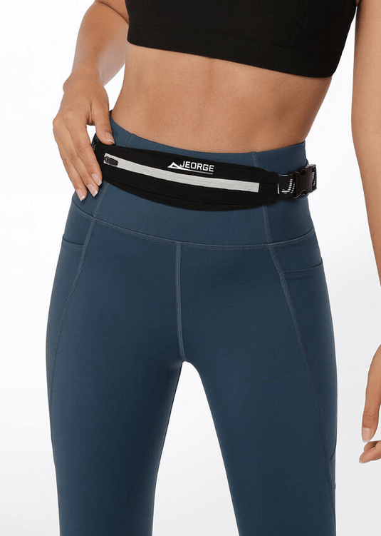 JEORGE Original Slim Running Belt for Women & Men, No Bounce Waist Pack - JeorgeSports